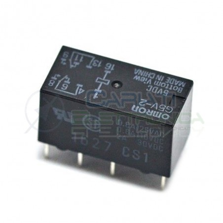 Relay Omron G5V-2 Voltage coil 5Vdc 5V contact DPDT 2AOmron
