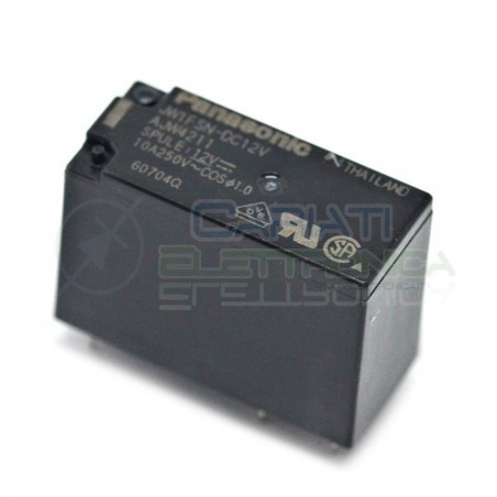 Relè singolo 1 scambio Panasonic JW1FSN-DC12 12V DC 10A 250VPanasonic